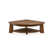 Magnussen Home Tanner Tawny Brown Pie Shaped Lift Top Cocktail Table With Casters