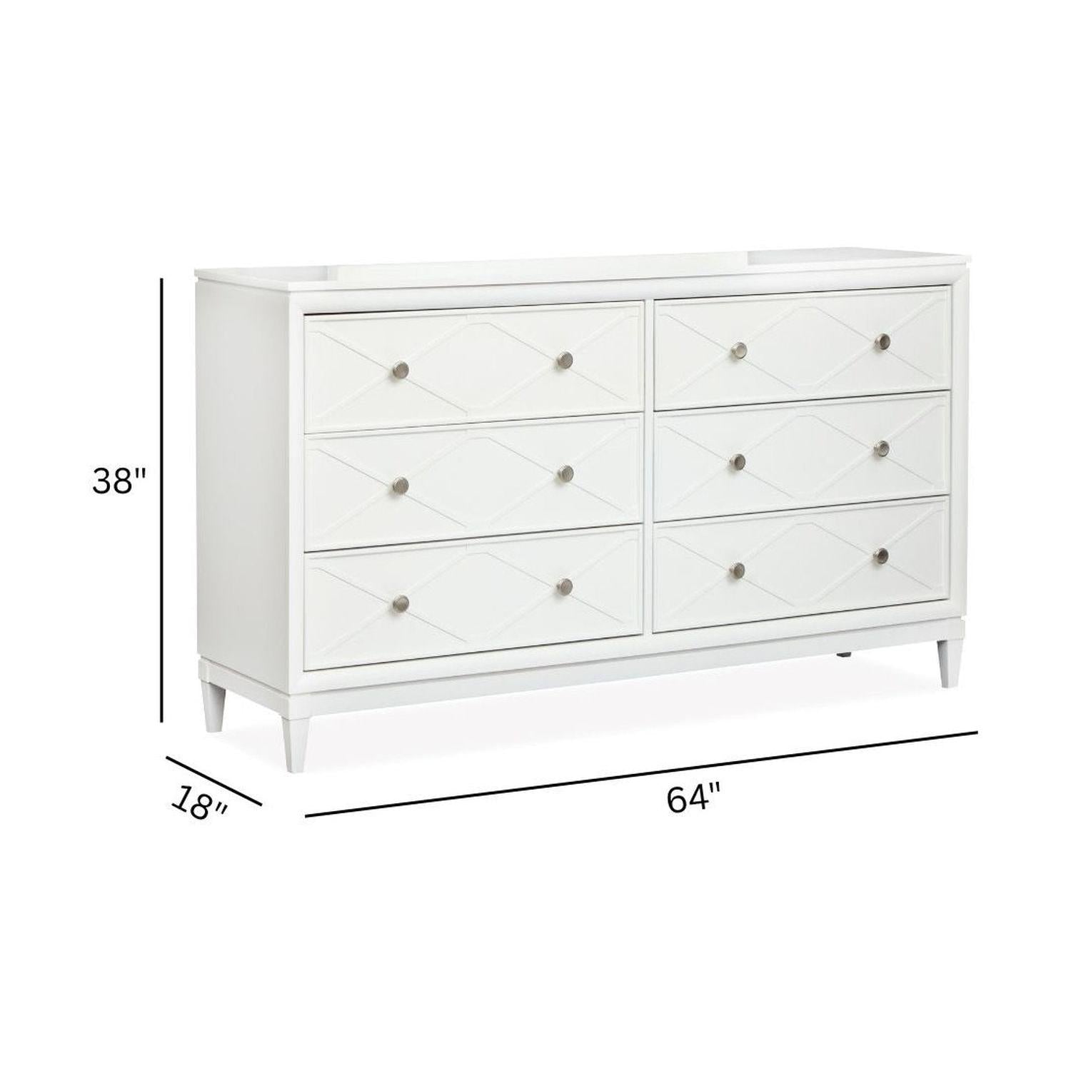 Magnussen Home Springhouse Whisper White Double Drawer Dresser