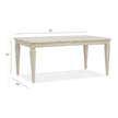 Magnussen Home Newport Alabaster Extendable Dining Table