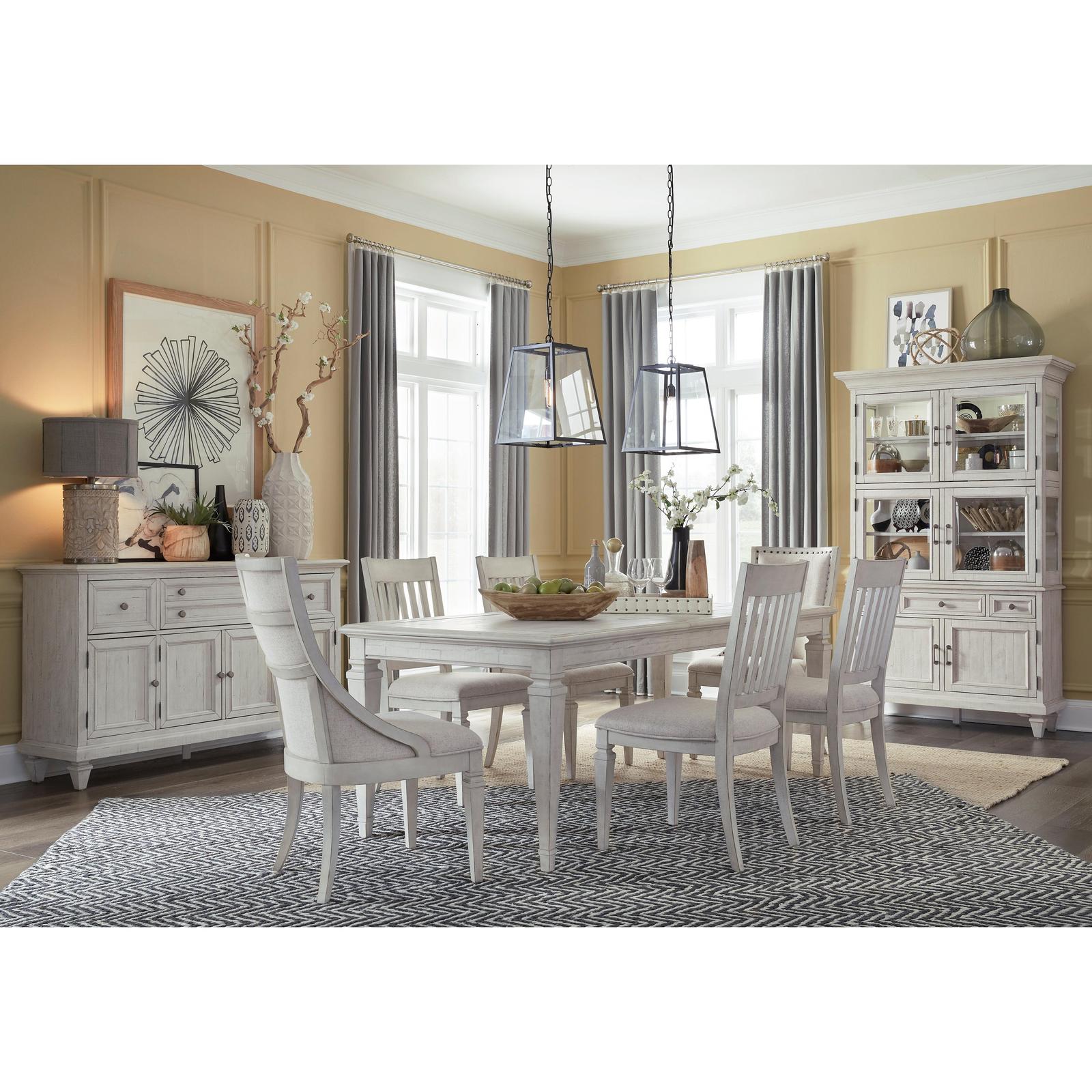 Magnussen Home Newport Alabaster Extendable Dining Table