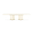 Michael Amini La Terrazza Double Pedestal Dining Table - Creamy Pearl