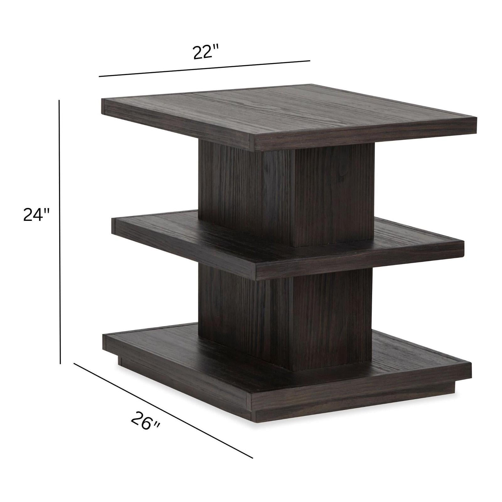 Magnussen Home Shaffer Velvet Roast Rectangular End Table