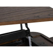 Magnussen Home Hallie Milk Chocolate & Dark Chocolate Lift Top Storage Cocktail Table With Casters