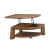 Magnussen Home Tanner Tawny Brown Pie Shaped Lift Top Cocktail Table With Casters