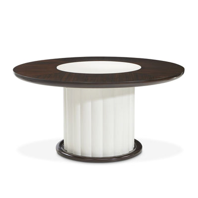 Michael Amini Paris Chic 60" Round Dining Table - Espresso