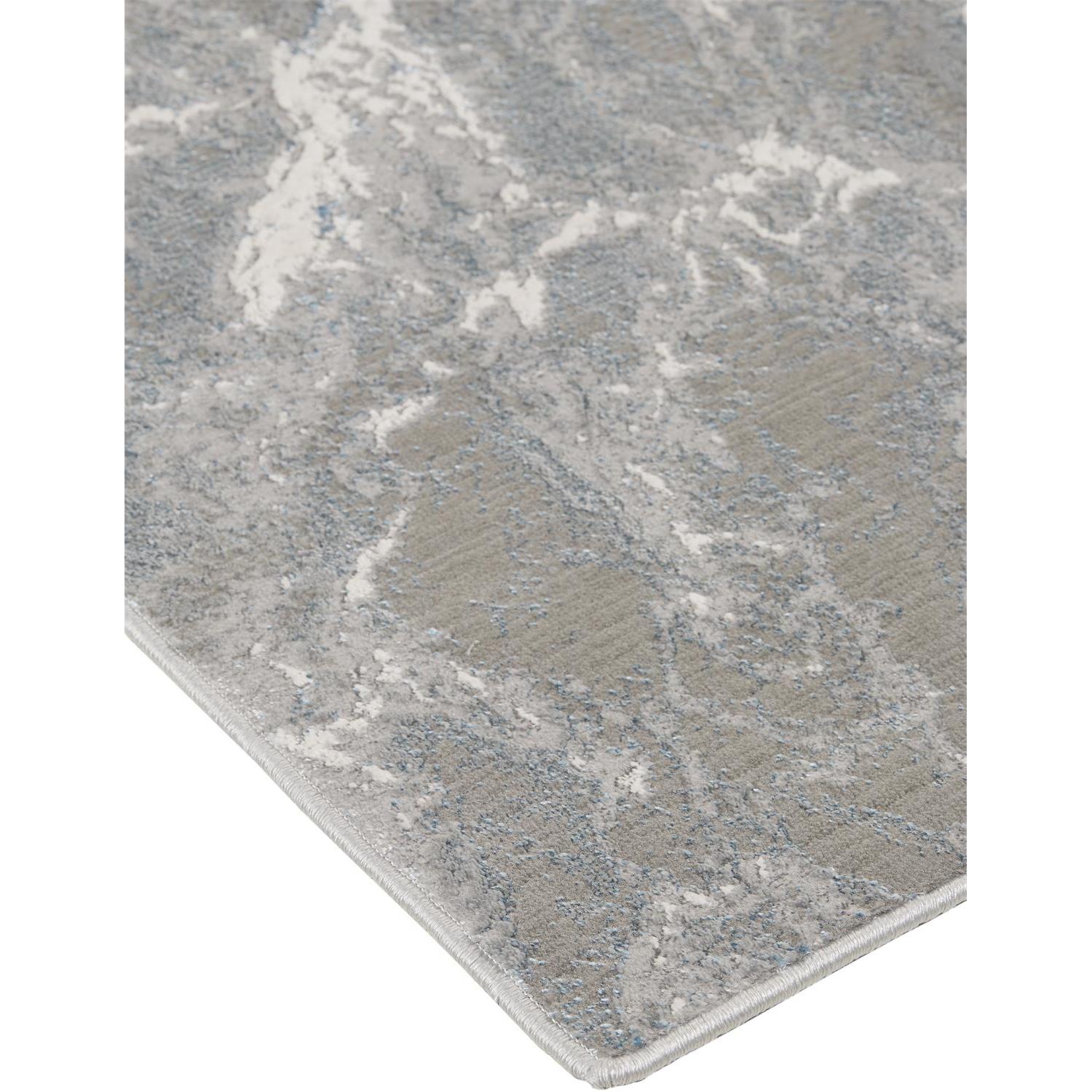 Feizy Azure 3539F Modern Abstract Rug in Silver/Gray/Ivory