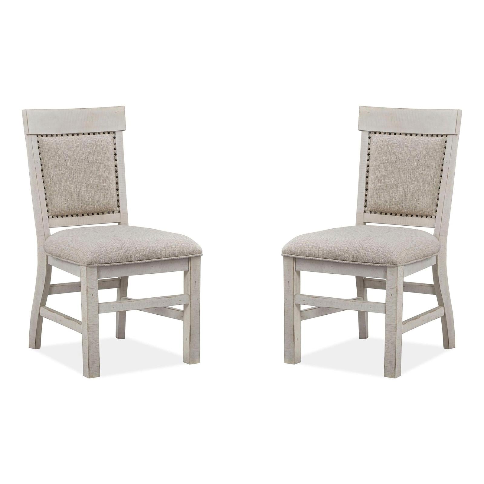 Magnussen Home Bronwyn Alabaster Upholstered Side Chair Set of 2