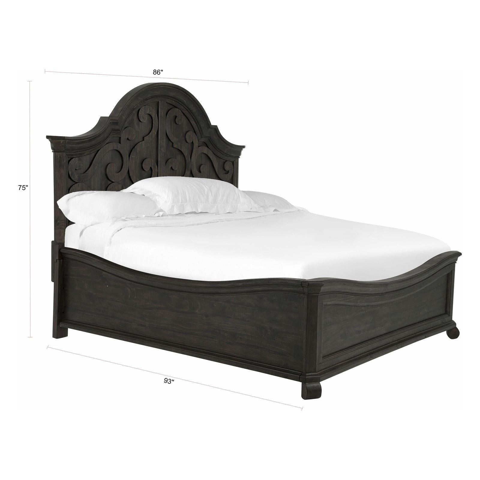 Magnussen Home Bellamy Peppercorn Shaped Panel Bed