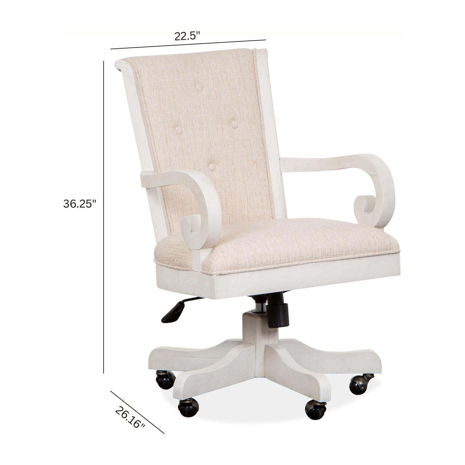 Magnussen Home Bronwyn Alabaster Fully Upholstered Swivel Chair