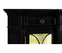 Jonathan Charles Traditional Four Door Breakfront Display Cabinet