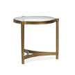 Magnussen Home Cassidy Aged Brass & Volakas Classic Round End Table