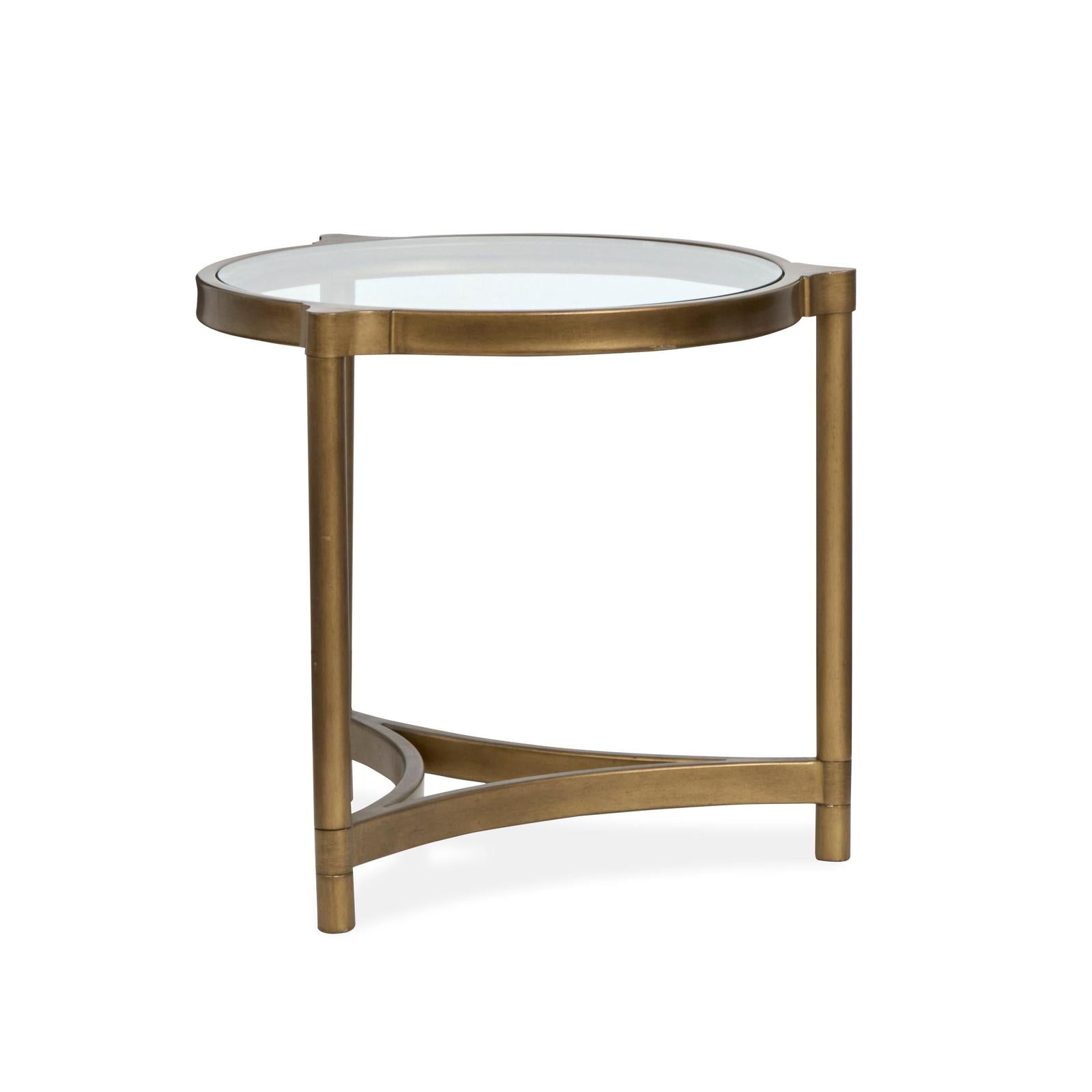 Magnussen Home Cassidy Aged Brass & Volakas Classic Round End Table