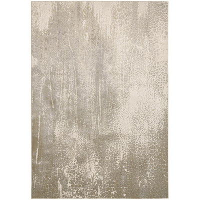 Feizy Aura 3739F Modern Abstract Rug in Ivory/Gray/Gold