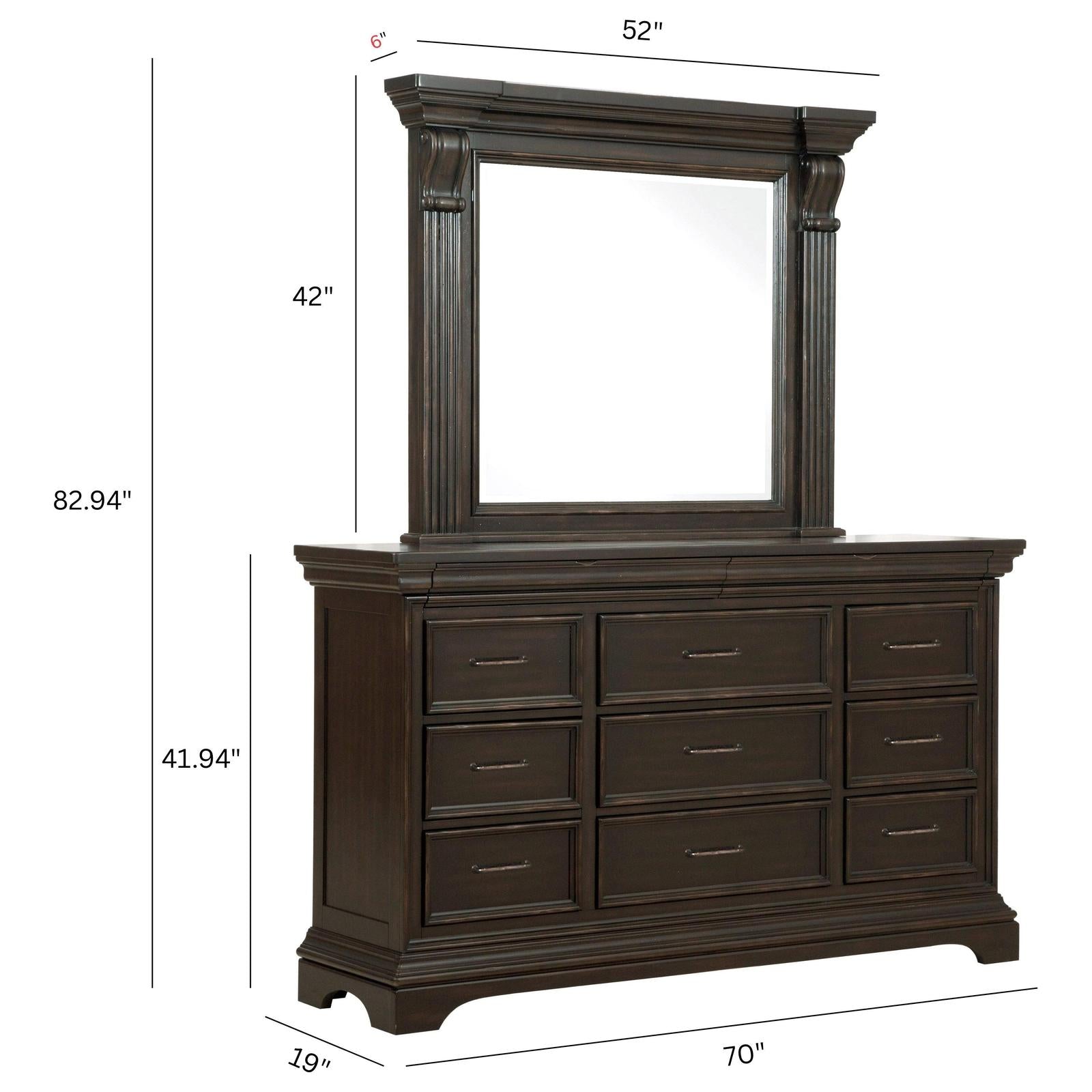 Pulaski Furniture Caldwell Smoked Molasses 11 Drawer Dresser