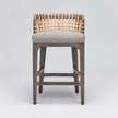 Interlude Palms Counter Stool Grey Ceruse