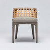 Interlude Palms Side Chair Grey Ceruse