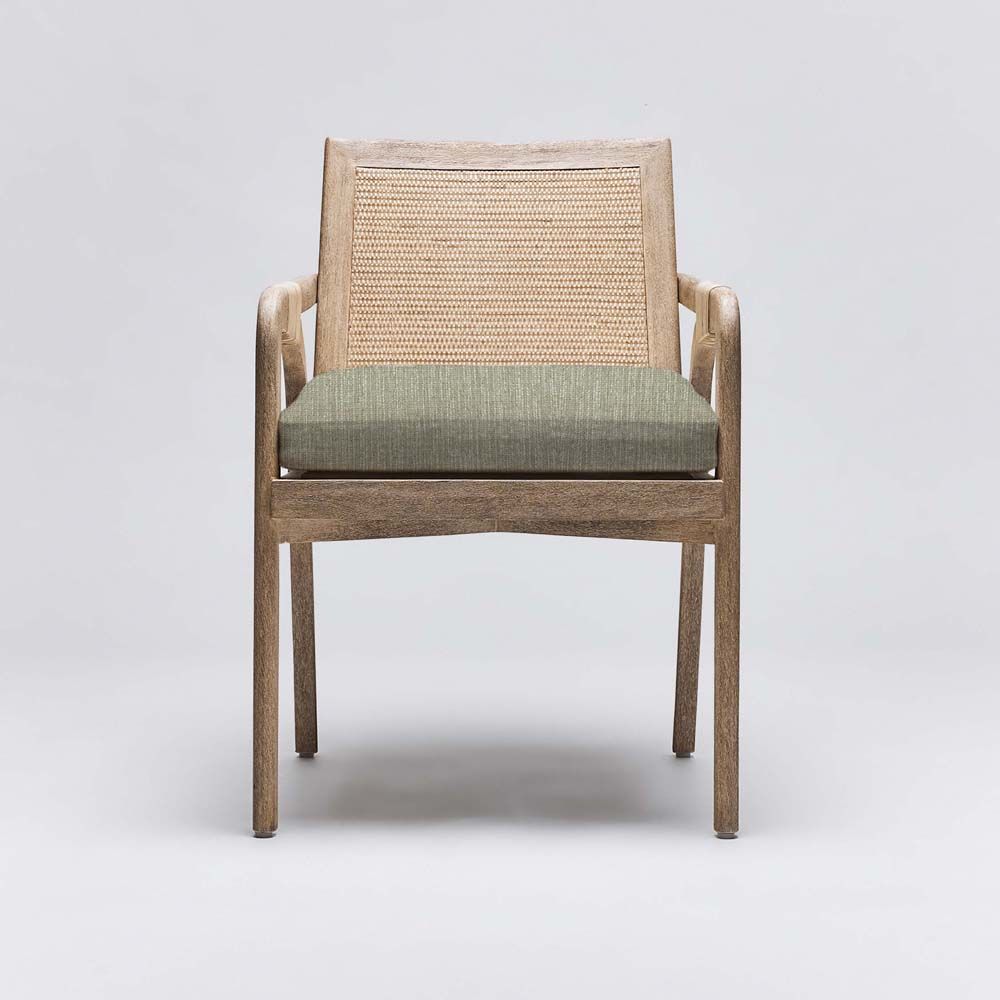 Interlude Delray Arm Chair White Ceruse