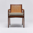 Interlude Delray Arm Chair Chestnut