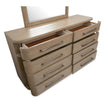 Magnussen Home Thorne Amber Brown Double Drawer Dresser With Portrait Mirror