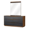 Michael Amini Kayner Dresser with Mirror - Charcoal
