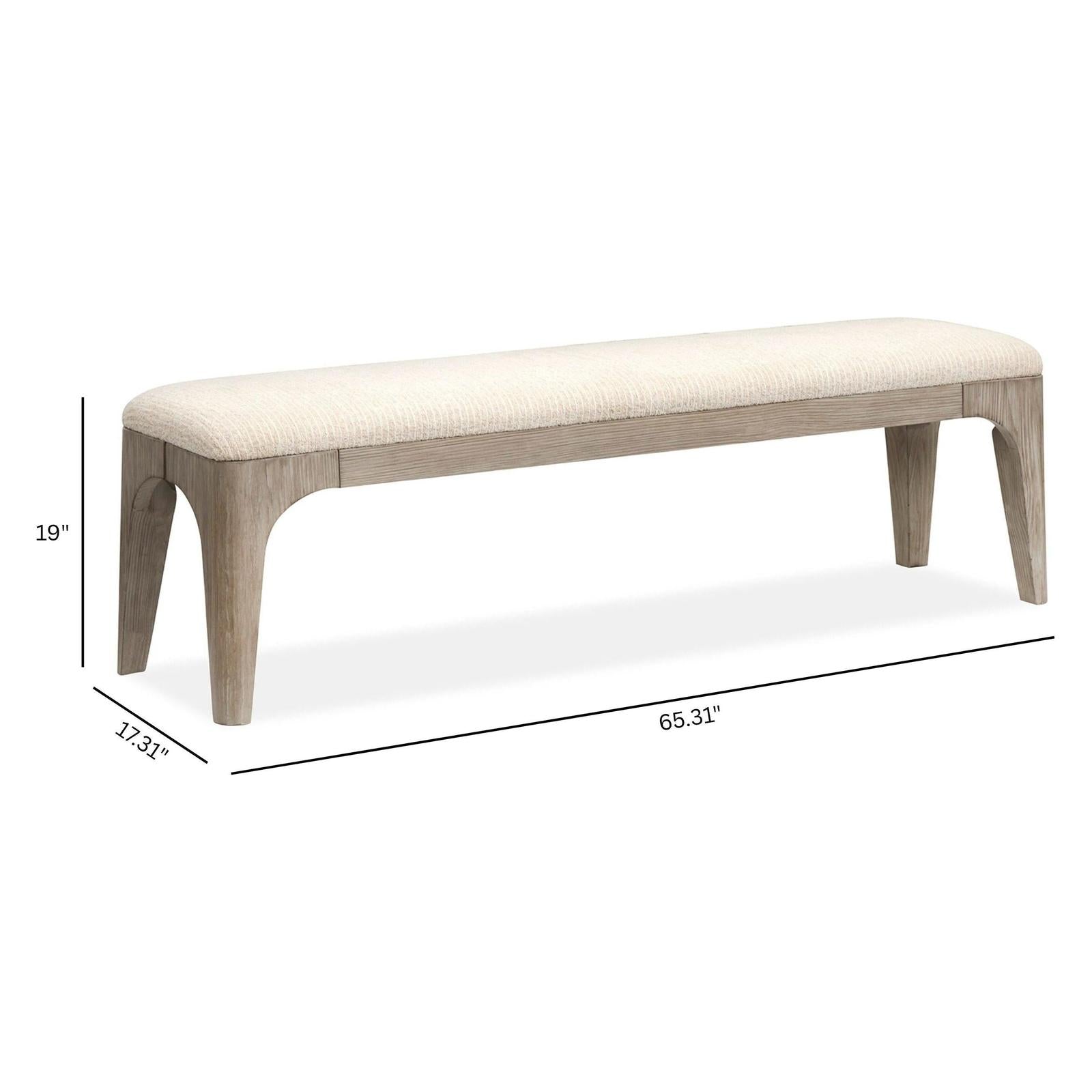 Magnussen Home Braelyn Dorian Grey Long Bench