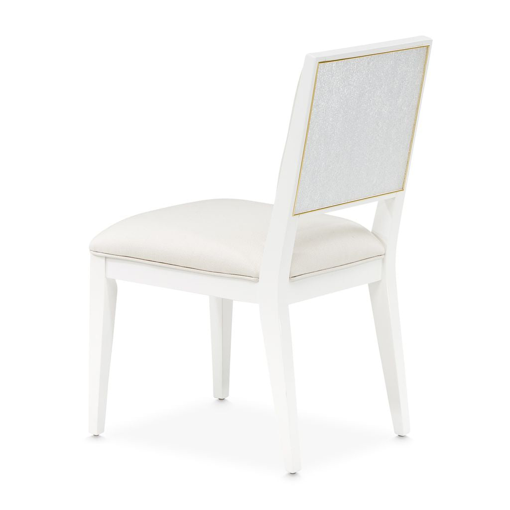 Michael Amini Palm Gate Side Chair - Cloud White - Set of 2