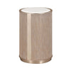 Michael Amini West Kensington Chairside Table - Sea Salt Caramel