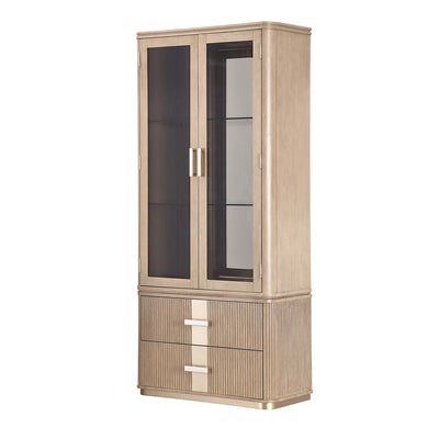 Michael Amini West Kensington Display Cabinet - Sea Salt Caramel