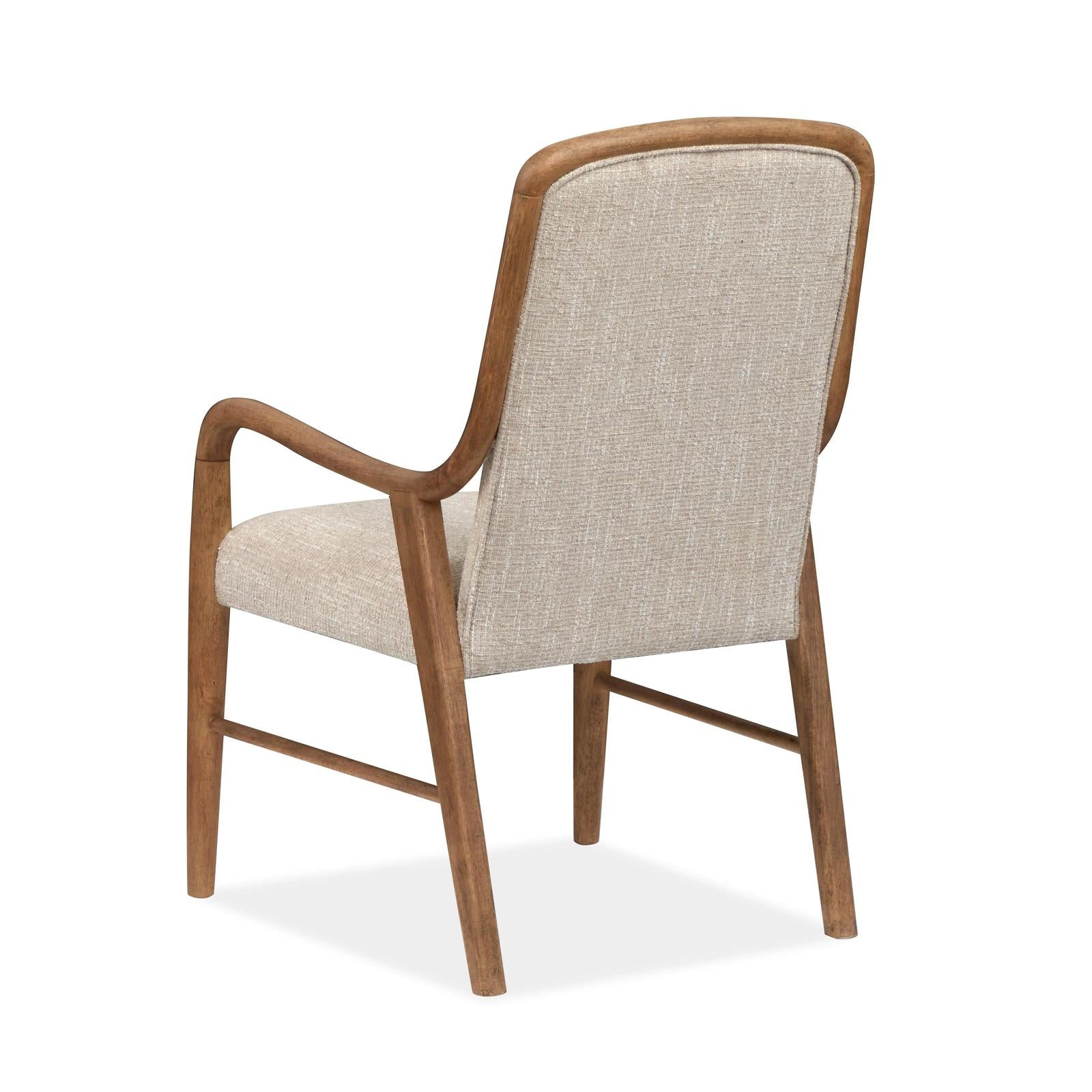 Magnussen Home Woodward Dark Clove Wood Slat Back Arm Chair Two Pack