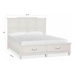 Magnussen Home Willowbrook Egg Shell White Bed