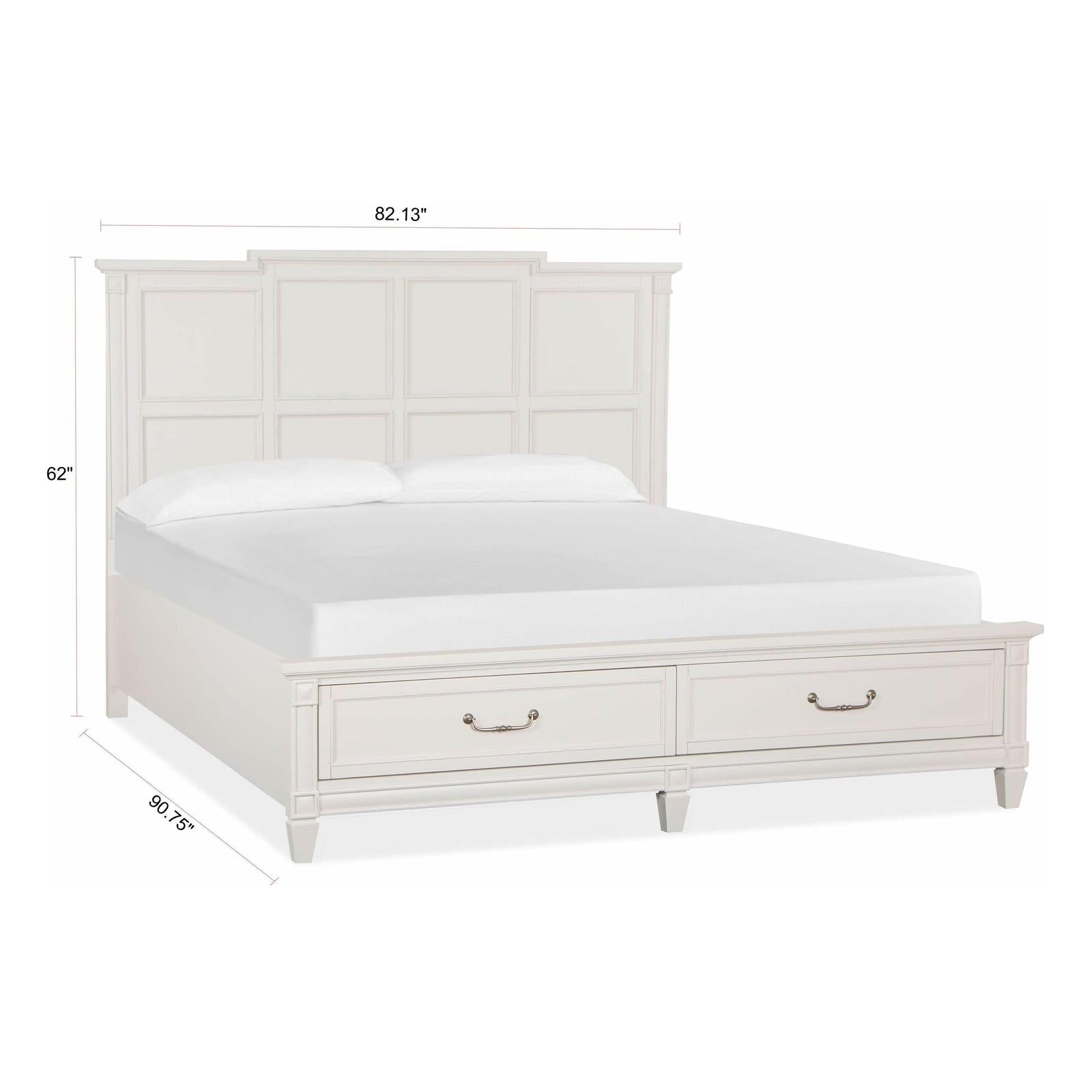 Magnussen Home Willowbrook Egg Shell White Bed