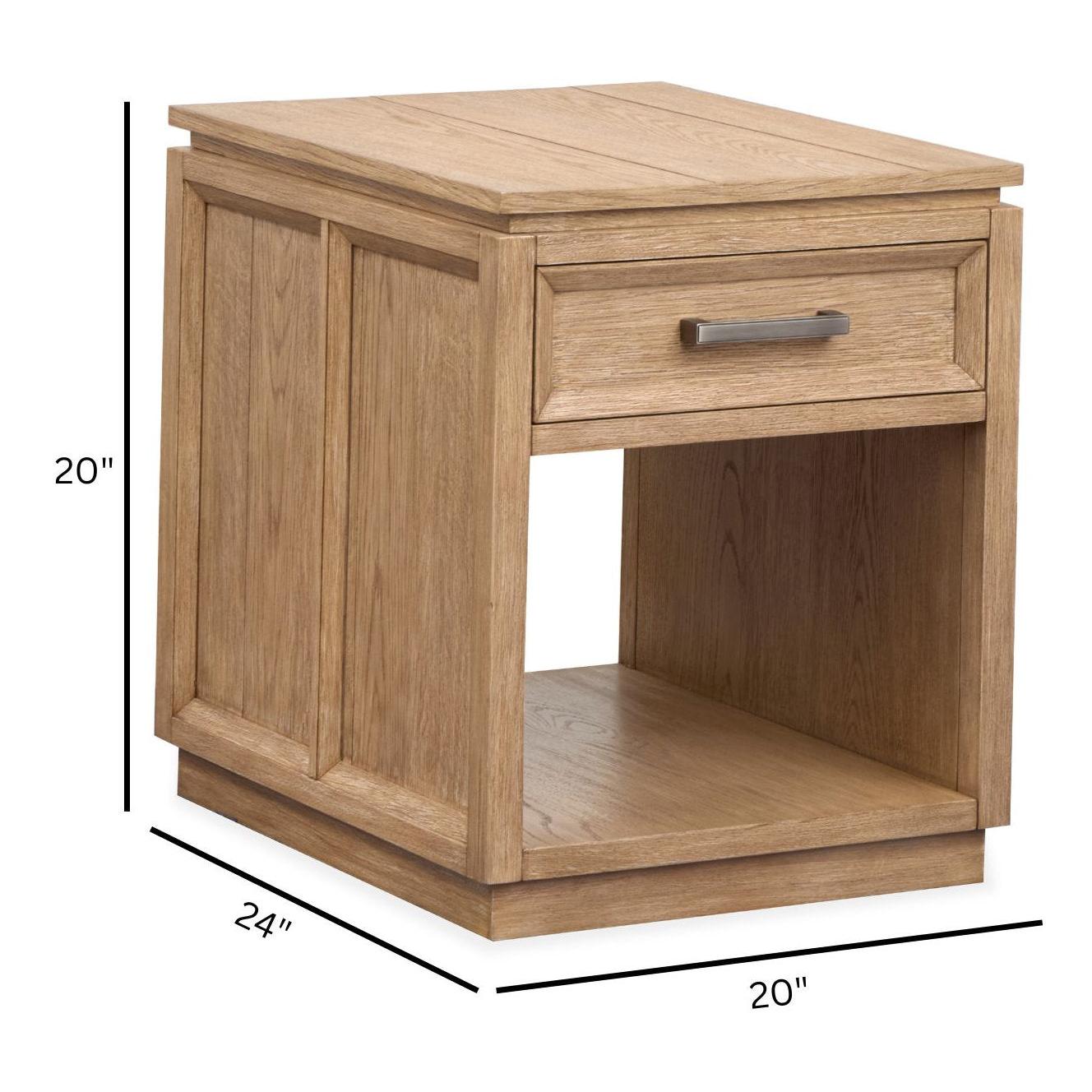 Magnussen Home Burnham Sable Dusk Rectangular End Table