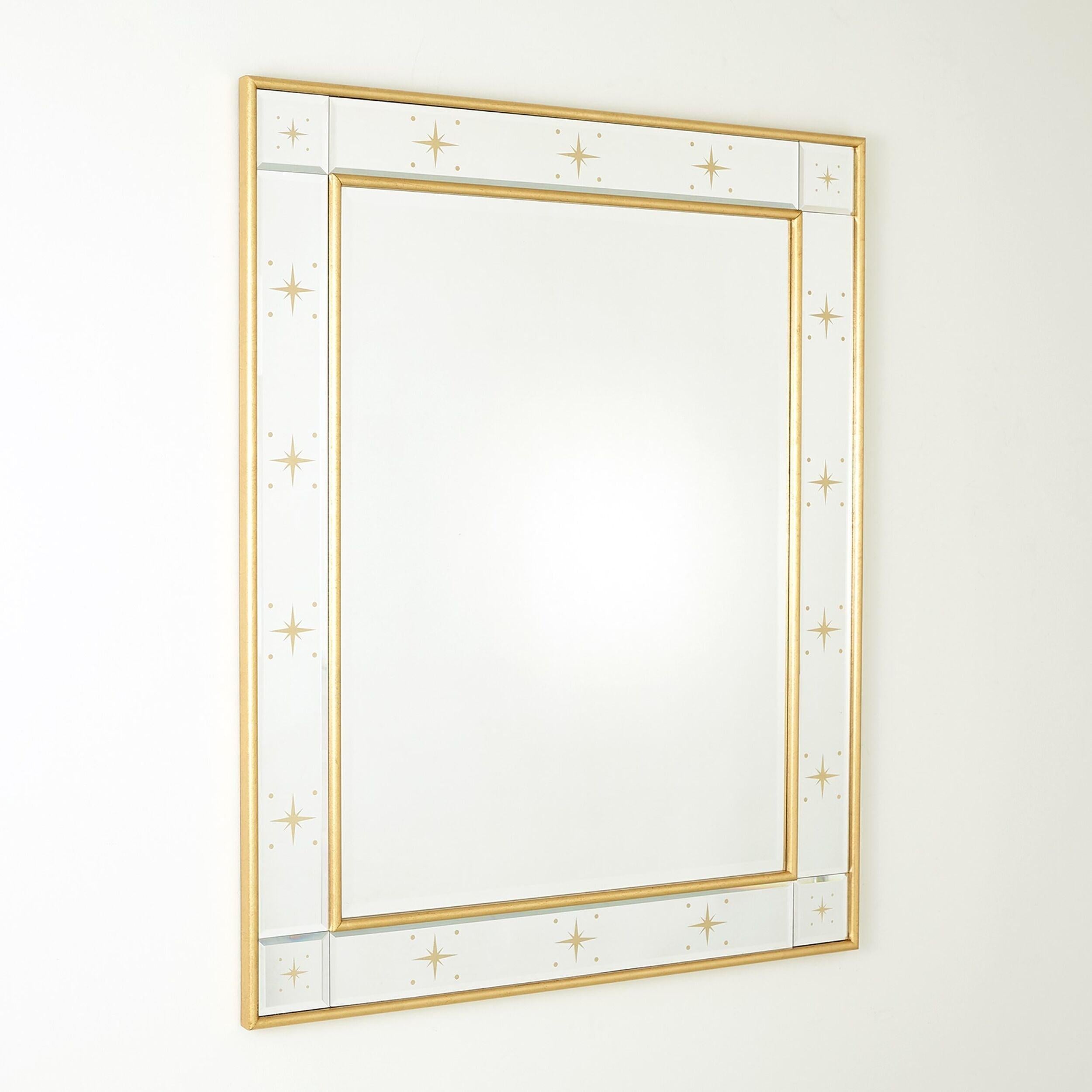 Global Views Gold Procyon Rectangular Mirror