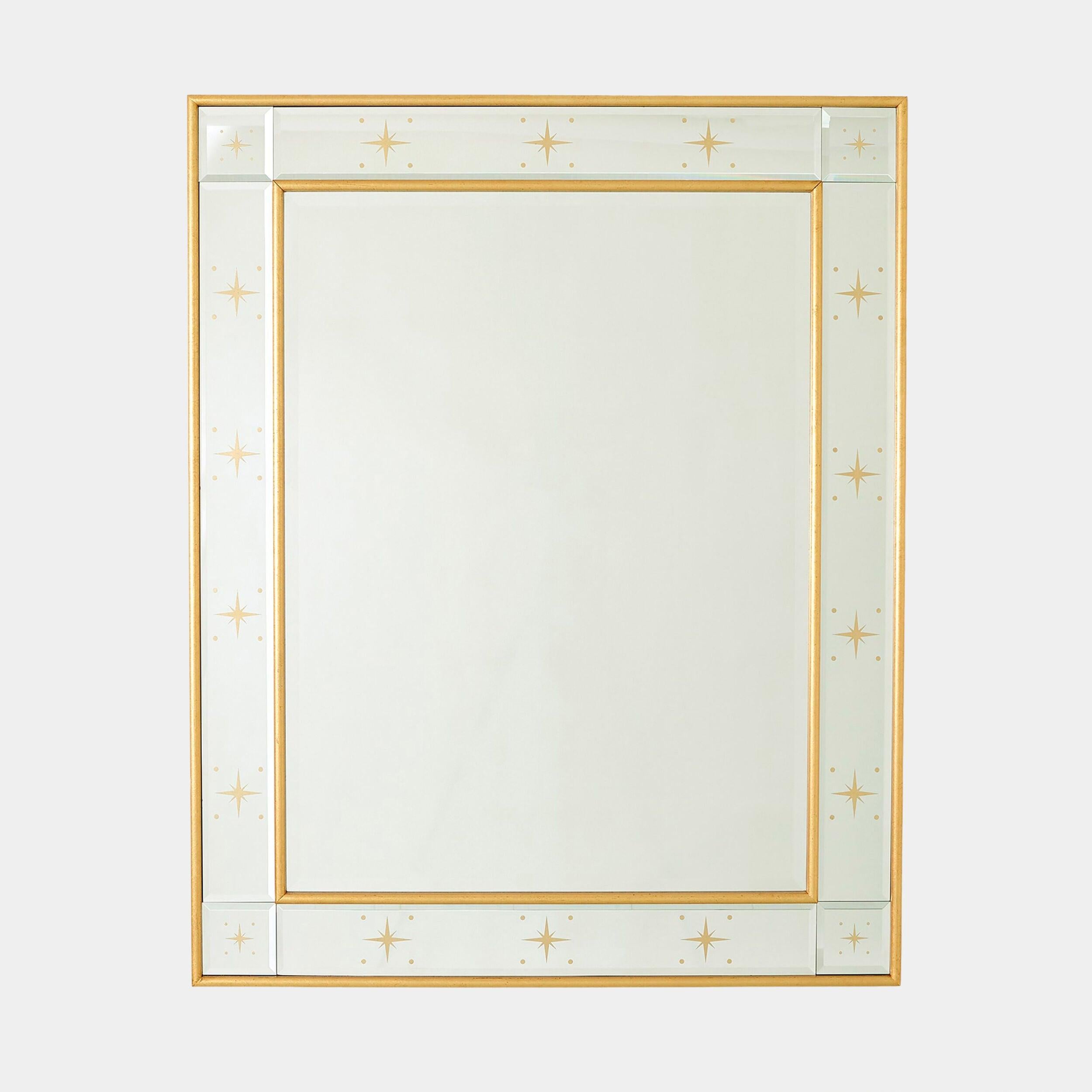 Global Views Gold Procyon Rectangular Mirror