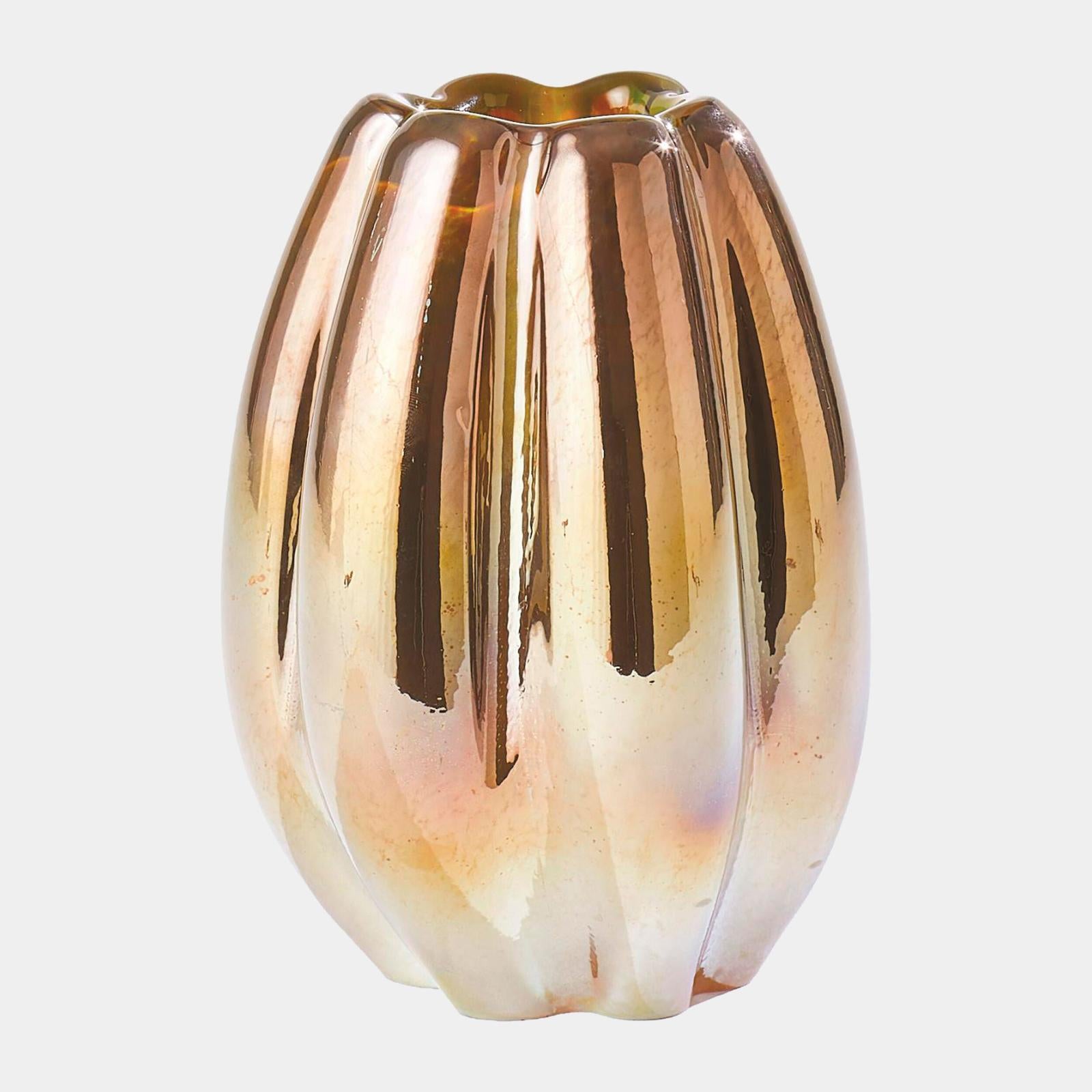 Global Views Ribbed Vase Irys Gelp