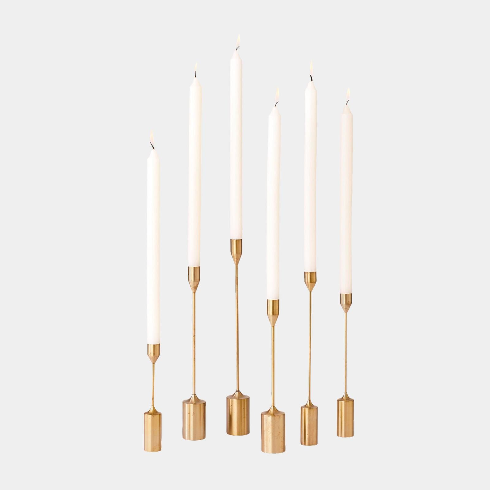 Global Views Mitford Brass Tapers Set of 6