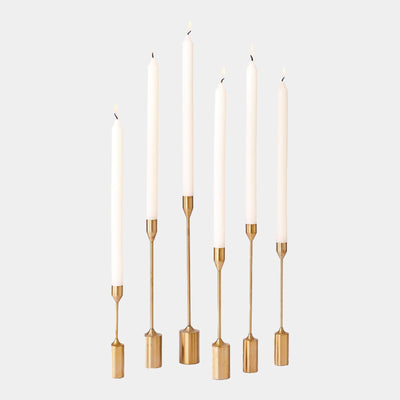 Global Views Mitford Brass Tapers Set of 6
