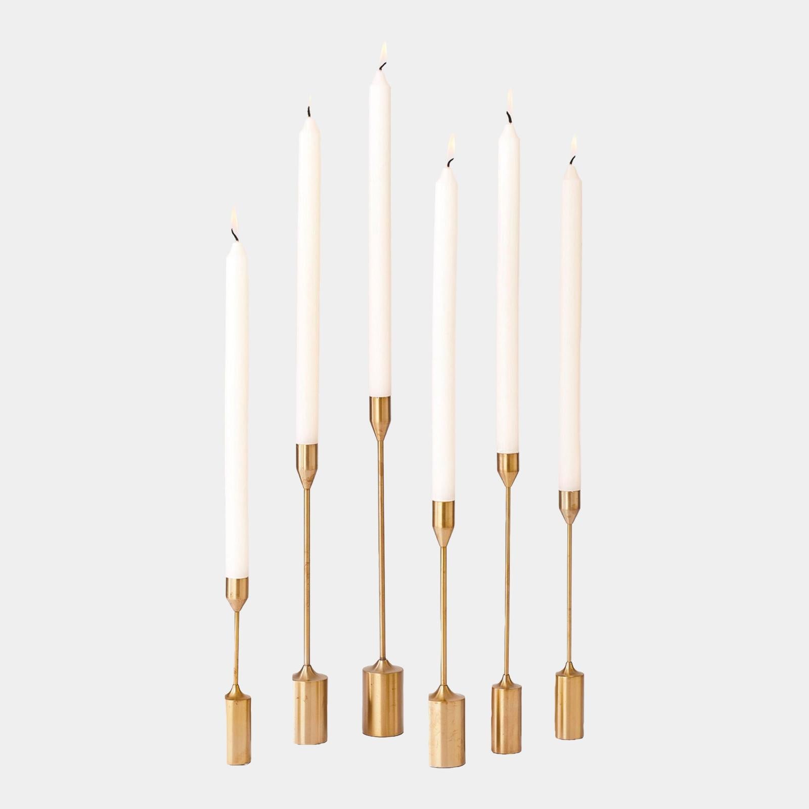 Global Views Mitford Brass Tapers Set of 6