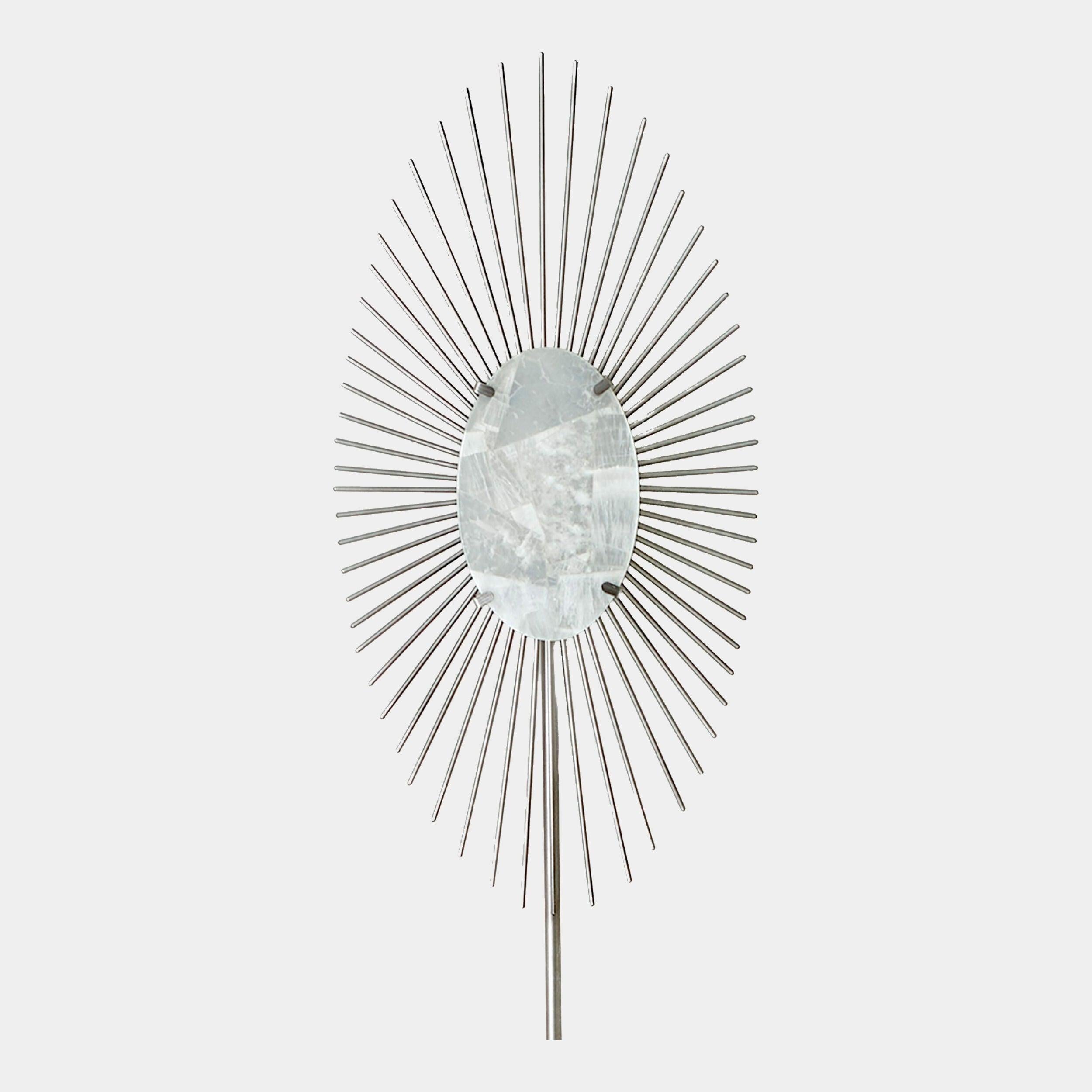 Global Views Lionne Quartz Radial Burst Wall Sconce Clearance