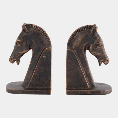 Global Views Trojan Horse Head Bookends