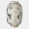 Global Views Tropical Palm Leaf Nickel Lantern