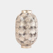 Global Views Tropical Palm Leaf Nickel Lantern