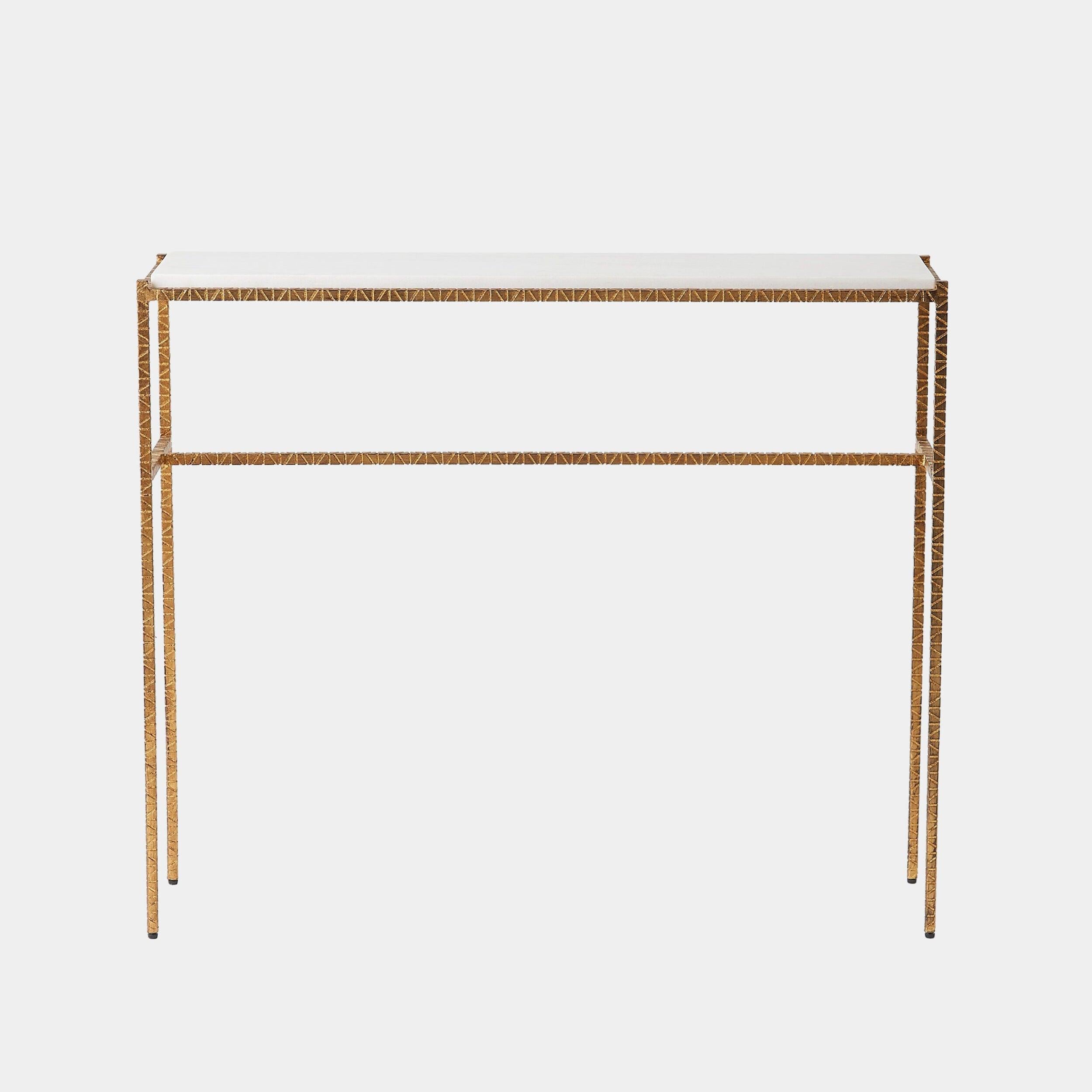 Global Views Shadrach Cut Iron Console Table Clearance
