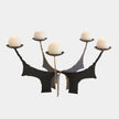 Global Views Brutalist Bronze Candle Holder