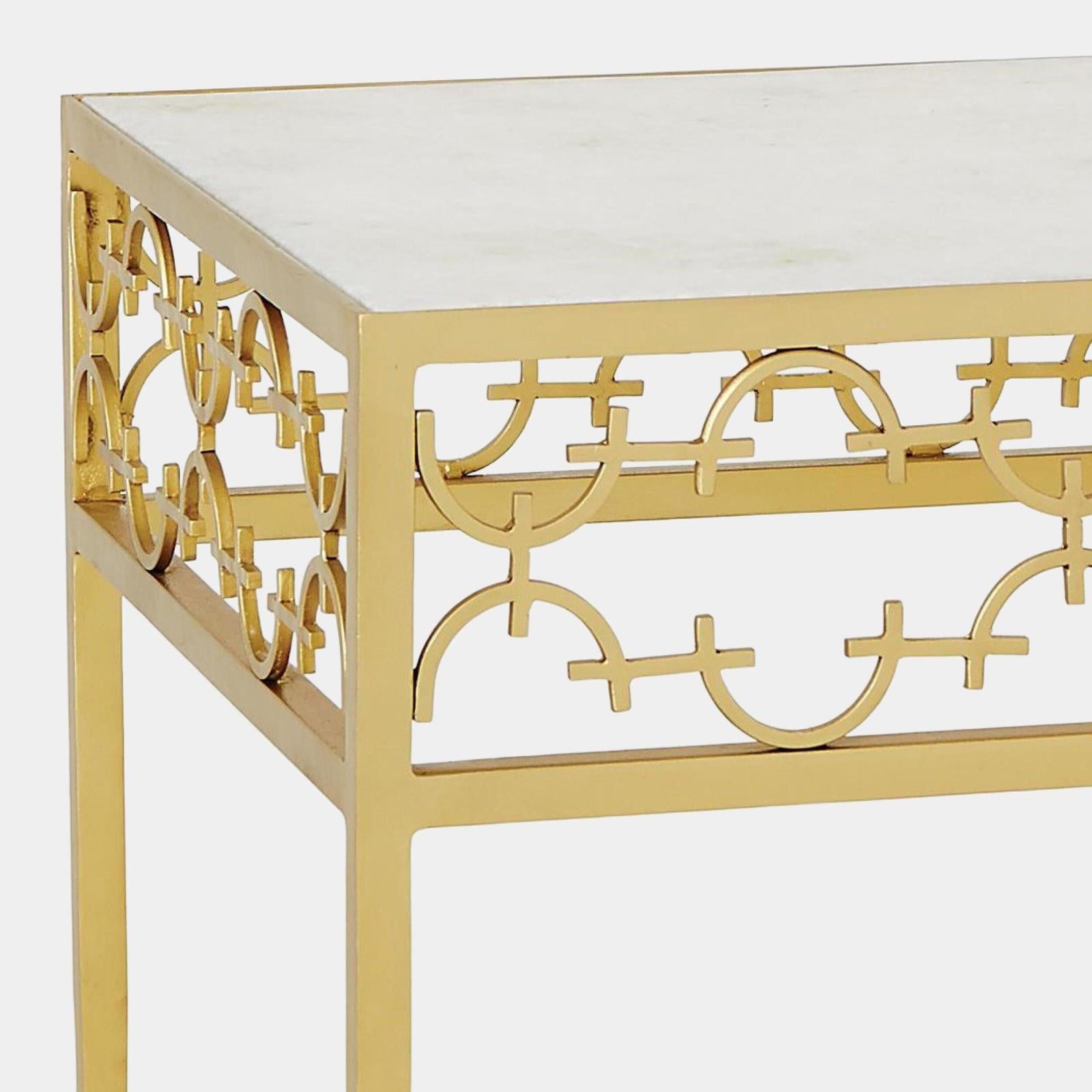 Global Views Nikos C Fret Side Table Clearance