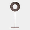 Global Views Four Layer Bone Scalloped Mounted Ring