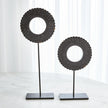 Global Views Four Layer Bone Scalloped Mounted Ring
