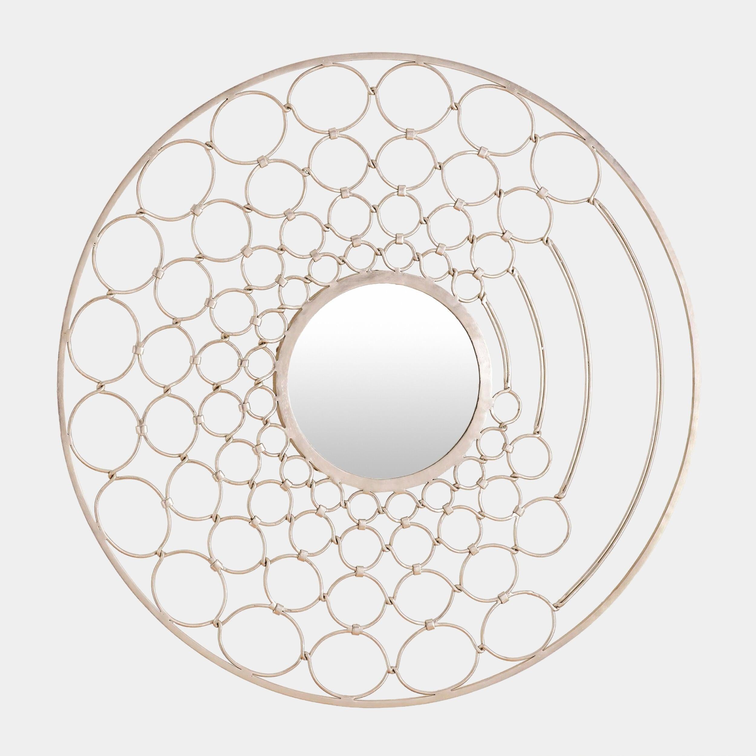 Global Views Silver Loop Mirror Clearance