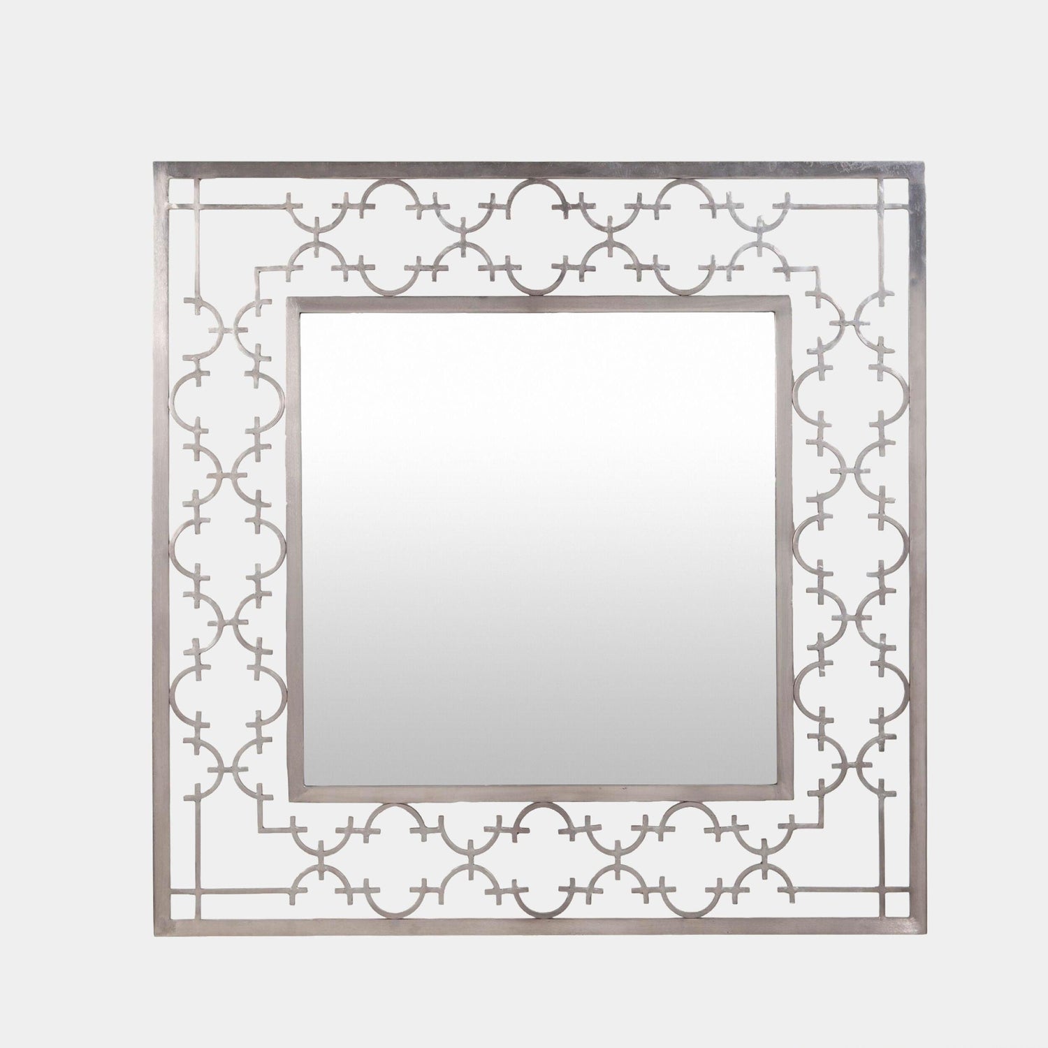 Global Views Nikos C Fret Silver Mirror Clearance