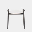 Global Views Retro Gunmetal and White Marble Round Side Table Clearance